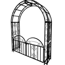 유럽식 아치형 포도나무 지지대 장미 넝쿨 지주대 랙, 화이트-150x50x235cm