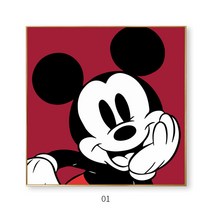 디즈니 미키마우스 미니마우스 그림 액자(골드 프레임) 키즈룸 거실 침실 까페 인테리어 개업 선물 집들이 선물, 01