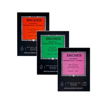 뉴아르쉬 수채화패드 1면제본 300g 26x36cm (중목/황목/세목) 스케치북, 황목