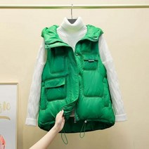 패딩 조끼 가을 겨울 여성 자켓 코트 후드 파카