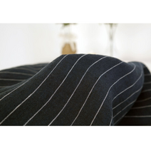 린넨100 퓨어 린넨 60리 21수 강연 네이비 바닥 화이트 핀스트라이프 원단