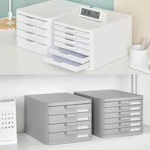 서류 분류 서랍 컴팩트 파일 캐비넷 4단/6단, 제품선택, 6단 - 쿨그레이