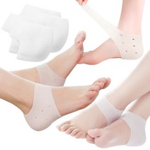 트루픽 실리콘 풋 패드 발 뒤꿈치 보호 쿠션 케어 각질제거 보습관리, 화이트(통풍형)