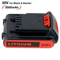 충전드릴 전동공구 전동드라이버 Black & Decker 18V/20V 3.5Ah 리튬 이온 배터리 LBX20 LBXR20 BL-XJ GKC1825L GTC1850L20 전동 공구, 1팩