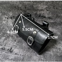 오르트립 새들백 자전거 안장가방 E0990 100% 헤드 레이어 소 가죽 고정 기어 자전거 안장 가방 다시 수제, 02 Black