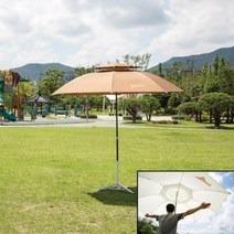 특대형 2중 원형 파라솔 야외 캠핑 카페 정원용파라솔, 파라솔2 7M, 그린