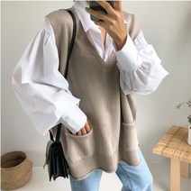 단톤조끼 홈쇼핑 오버핏 무스탕 경량 여자 패딩 조끼 니트 키작녀 데이트룩 따땃 빅사이즈 아우터