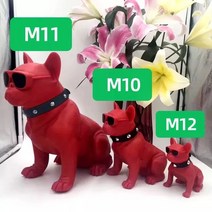 불독스피커 블루투스 스피커 휴대용 모델 . 크리 에이 티브 만화 개 야외 컴퓨터, 빨간색, m208