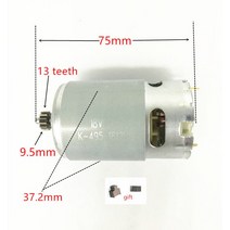 13 치아 모터 10.8V 12V 14.4V 18V RS 550VC BOSCH MAKITA HITACHI HILTI RYOBI CORDLESS DRILL 용 교체, 18V 13 치아, 02 18V 13 teeth