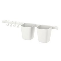 이케아 순네르스타 레일+후크4+보관용기2 화이트 60x13x14cm, 1개, 단품