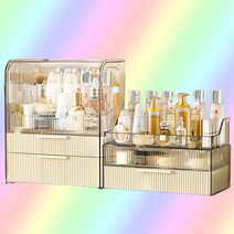 [수납끝판왕] 쉼앤홈 대용량 화장품정리함 (커버형 서랍형), 커버형 정리함, 1개