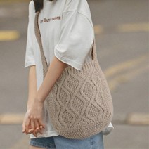 여성 긴 숄더끈 니트 에코백 크로스가방 여자 20대여자가방 친구선물