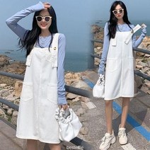 XINLI 여자 멜빵 청치마 데님 원피스 빅사이즈 캐주얼 naj30 원피스