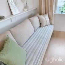 [러그홀릭] 뱀부 스트라이프 알러지케어 3인용 4인용 소파패드 흙쇼파패드 돌쇼파매트