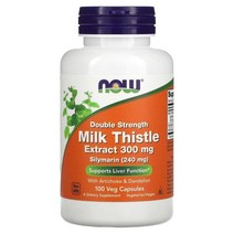 Now Foods (나우 푸드) 나우푸드 더블 스트렝스 실리마린 300mg 베지 캡슐 100정, 4개