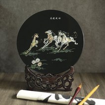 자개상 자개소반서재 미니상 베이 12각 낮은 반상 식탁 옛날밥상, 블랙호스