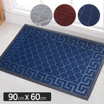 KCJ 현관매트 미끄럼방지 발매트 바닥매트 깔판 발판 쿠션매트 출입구매트 업소용매트, 댄디부채현관매트 90cmX60cm와인