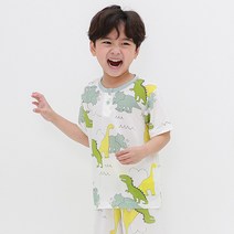 삐삐롱 디노팡팡 인견 파자마 5부 상하세트