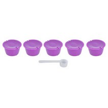 커피머신 가정용 수동 반자동 기계 드롱기 커피 캡슐 필터 컵 스테인레스 스틸 홈 DOLCE GUSTO 카페, 07 보라색, 07 보라색