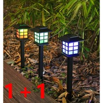 1+1캠핑 led 잔디등 문주등 가로등 잔디등 태양광정원등 야외태양광정원등 야외정원등전기, 화이트 라이트*6