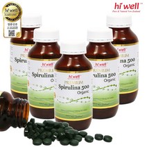 뉴질랜드 하이웰 프리미엄 스피루리나 500mg 500정 5개(주문 후 10일이내 수령예정 - 공휴일제외), 뉴질랜드 프로폴리스 치약(품절시대체), 500정 - 5개