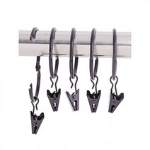 12pcs 메탈 커튼 반지 핀, 프리사이즈