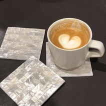 [바보사랑] 자개 사각 컵받침 미니트레이, 디자인선택:휴머 / 컬러:화이트