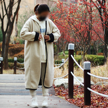 유명한원단]대폭 양털덤블링 인타록본딩 뽀글이천[크림베이지], 크림베이지（마-29）