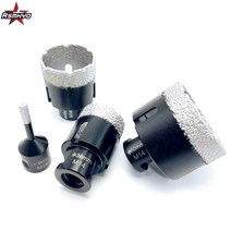 m14 thread dry vacuum brazed diamond drilling core bit 도자기 타일 드릴 비트 앵글 그라인더용 대리석 돌 벽돌 구멍 톱, 100mm