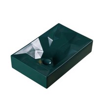 간이 씽크대 보조 상판 세라믹 싱크대 북유럽 미니멀 세면대 욕실 발코니 블랙 직사각형, 녹색