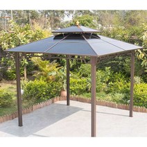 야외 정자 조립식 파고라 원목 사각 원두막 인테리어, 2.5x2.5m (대표 이미지 1)