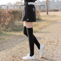 체스 미우 프릴 여성골프 모직 스커트