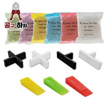 공구하자 타일 쿠사비 간격제 스페이스십자 일자 티자, 일자 쿠사비 노란색 (300개)