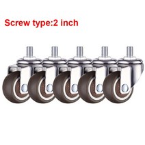 5 개몫 사무실 의자 캐스터 바퀴 1.52 인치 회전 캐스터 바퀴 부드러운 고무 tpe 캐스터 바퀴 교체 가구 하드웨어, m10 나사 2인치, m10 나사 2인치