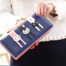 고양이 장지갑 캐릭터 여성 지갑 카드지갑 어린이선물