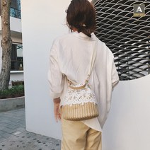 숄더 미니백 여름가방 레이스 라탄백 바캉스 버킷백