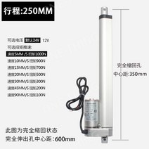 엑추에이터 전기 전동실린더 전자 선형 리니어모터 실린더, 스트로크 250mm, 24VDC, 5MM S1000N