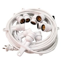 국산 화이트 캠핑 카페 야외 줄조명 오징어등 스트링라이트, 10M10소켓(A형)