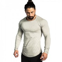 협력브랜드 4컬러 남성 베이직 긴팔 티셔츠 머슬핏 긴팔티