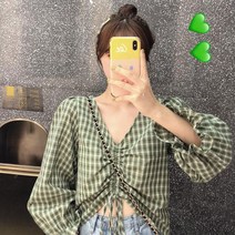 셔링 랩 린넨 몬츠 블라우스 B0025