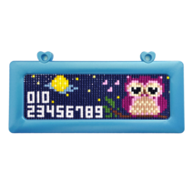 블링블링 보석십자수 주차번호판 DIY 세트 비즈 큐빅 캐릭터 소형, 부엉이-하트번호판주차(하늘)