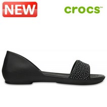 크록스 슬리퍼 39- 204361-060 Womens Crocs Lina Embellished D Orsay Flat