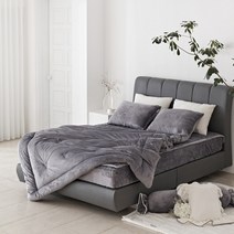 류금숙 겨울 극세사 모던 벨보아 차렵이불 (SS/Q/K/SK)