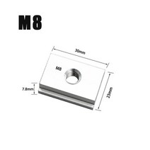 목공 Ruter 테이블 T 트랙 금속 빠른 작동 홀드 다운 클램프 세트 T-슬롯 T-트랙 도구 액세서리, [03] M8 small slider