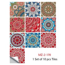 벽 바닥타일 10 개/대 만다라 Style 크리스탈 Hard 타일 세라믹 스티커 주방 옷장 홈 Decor Art 껍질 & 스틱 데칼보다 reballing bga, 78.MZ-2-170 - 30cmX30cmX10pcs