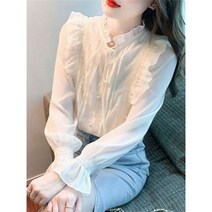 린넨긴팔셔츠 린넨 셔츠 블라우스 우아한 코튼 여성 캐주얼 솔리드 버튼 카라 봄 여름 긴팔 루즈핏 탑 튜닉
