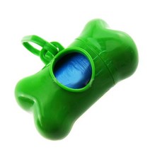 대형견 유모차 개모차 웨건 반려견 뼈 모양 쓰레기 디스펜서 봉투 비닐 개, 3.Green - Box