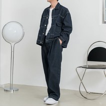 앱솔 핀턱 오버핏 청자켓