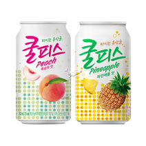 쿨피스 350ml 2종 복숭아 15캔+파인 15캔 총30캔, 단품, 단품