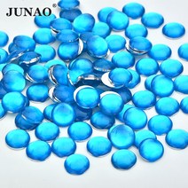 junao 4mm 12mm 아쿠아 블루 네일 아트 네온 라인 석, 4mm 1000 개